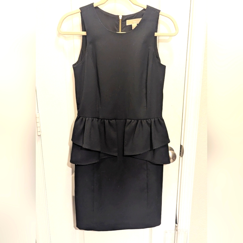 Michael Kors‎ Peplum Black Dress Size 2